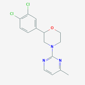 molecular formula C15H15Cl2N3O B5402390 2-(3,4-dichlorophenyl)-4-(4-methylpyrimidin-2-yl)morpholine 