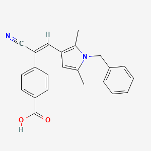 molecular formula C23H20N2O2 B5402422 4-[2-(1-benzyl-2,5-dimethyl-1H-pyrrol-3-yl)-1-cyanovinyl]benzoic acid 