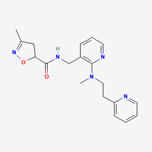 molecular formula C19H23N5O2 B5402435 3-methyl-N-({2-[methyl(2-pyridin-2-ylethyl)amino]pyridin-3-yl}methyl)-4,5-dihydroisoxazole-5-carboxamide 