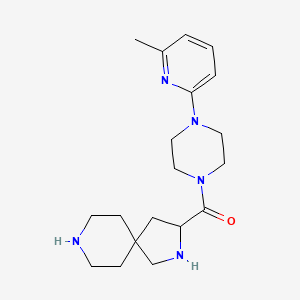 molecular formula C19H29N5O B5402467 3-{[4-(6-methyl-2-pyridinyl)-1-piperazinyl]carbonyl}-2,8-diazaspiro[4.5]decane dihydrochloride 