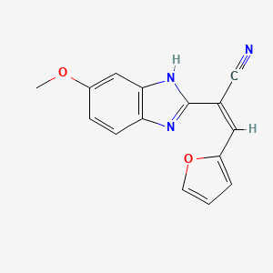 molecular formula C15H11N3O2 B5402472 3-(2-furyl)-2-(5-methoxy-1H-benzimidazol-2-yl)acrylonitrile 