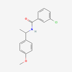 molecular formula C16H16ClNO2 B5402473 3-chloro-N-[1-(4-methoxyphenyl)ethyl]benzamide 