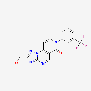 molecular formula C17H12F3N5O2 B5402486 2-(methoxymethyl)-7-[3-(trifluoromethyl)phenyl]pyrido[3,4-e][1,2,4]triazolo[1,5-a]pyrimidin-6(7H)-one 