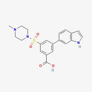 molecular formula C20H21N3O4S B5402497 3-(1H-indol-6-yl)-5-[(4-methylpiperazin-1-yl)sulfonyl]benzoic acid 
