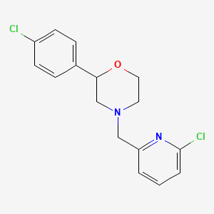 molecular formula C16H16Cl2N2O B5402524 2-(4-chlorophenyl)-4-[(6-chloropyridin-2-yl)methyl]morpholine 