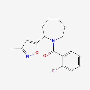molecular formula C17H19FN2O2 B5402529 1-(2-fluorobenzoyl)-2-(3-methyl-5-isoxazolyl)azepane 