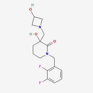 1-(2,3-difluorobenzyl)-3-hydroxy-3-[(3-hydroxyazetidin-1-yl)methyl]piperidin-2-one