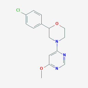 molecular formula C15H16ClN3O2 B5402545 2-(4-chlorophenyl)-4-(6-methoxypyrimidin-4-yl)morpholine 