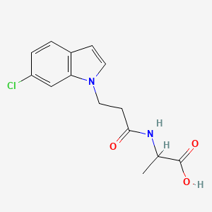 molecular formula C14H15ClN2O3 B5402553 N-[3-(6-chloro-1H-indol-1-yl)propanoyl]alanine 