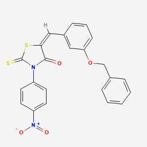 molecular formula C23H16N2O4S2 B5402561 5-[3-(benzyloxy)benzylidene]-3-(4-nitrophenyl)-2-thioxo-1,3-thiazolidin-4-one 
