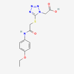 molecular formula C13H15N5O4S B5402581 [5-({2-[(4-ethoxyphenyl)amino]-2-oxoethyl}thio)-1H-tetrazol-1-yl]acetic acid 