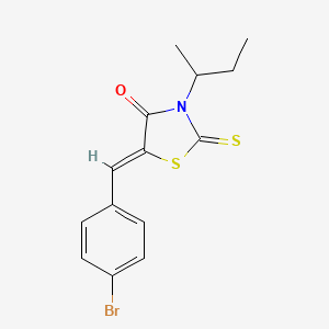 molecular formula C14H14BrNOS2 B5402584 5-(4-bromobenzylidene)-3-sec-butyl-2-thioxo-1,3-thiazolidin-4-one 
