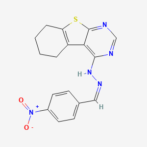 molecular formula C17H15N5O2S B5402592 4-nitrobenzaldehyde 5,6,7,8-tetrahydro[1]benzothieno[2,3-d]pyrimidin-4-ylhydrazone 