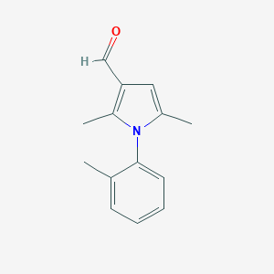 molecular formula C14H15NO B054026 2,5-Dimethyl-1-(o-tolyl)-1H-pyrrole-3-carbaldehyde CAS No. 119673-47-1