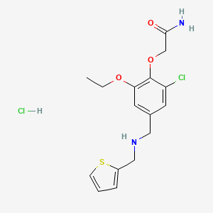 molecular formula C16H20Cl2N2O3S B5402635 2-(2-chloro-6-ethoxy-4-{[(2-thienylmethyl)amino]methyl}phenoxy)acetamide hydrochloride 