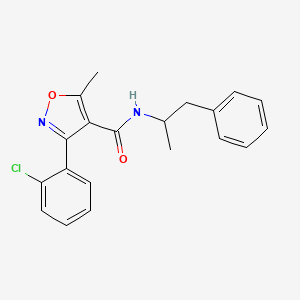 molecular formula C20H19ClN2O2 B5402687 3-(2-chlorophenyl)-5-methyl-N-(1-methyl-2-phenylethyl)-4-isoxazolecarboxamide 