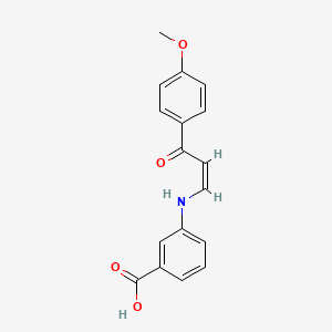 molecular formula C17H15NO4 B5402700 3-{[3-(4-methoxyphenyl)-3-oxo-1-propen-1-yl]amino}benzoic acid 