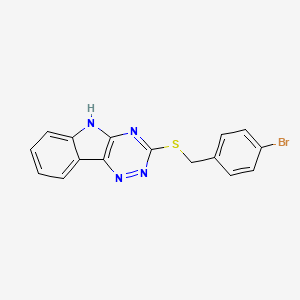 molecular formula C16H11BrN4S B5402710 3-[(4-bromobenzyl)thio]-5H-[1,2,4]triazino[5,6-b]indole 