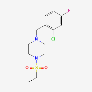 molecular formula C13H18ClFN2O2S B5402719 1-(2-chloro-4-fluorobenzyl)-4-(ethylsulfonyl)piperazine 