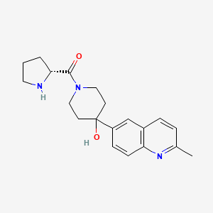 molecular formula C20H25N3O2 B5402750 4-(2-methyl-6-quinolinyl)-1-D-prolyl-4-piperidinol dihydrochloride 