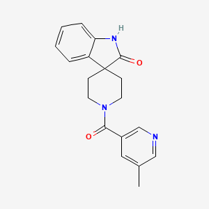 molecular formula C19H19N3O2 B5402762 1'-[(5-methylpyridin-3-yl)carbonyl]spiro[indole-3,4'-piperidin]-2(1H)-one 