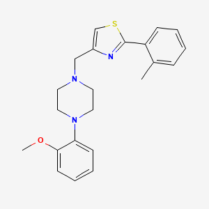molecular formula C22H25N3OS B5402769 1-(2-methoxyphenyl)-4-{[2-(2-methylphenyl)-1,3-thiazol-4-yl]methyl}piperazine 