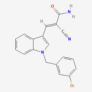 molecular formula C19H14BrN3O B5402802 3-[1-(3-bromobenzyl)-1H-indol-3-yl]-2-cyanoacrylamide 