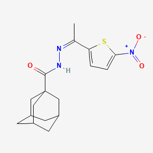 molecular formula C17H21N3O3S B5402817 N'-[1-(5-nitro-2-thienyl)ethylidene]-1-adamantanecarbohydrazide 