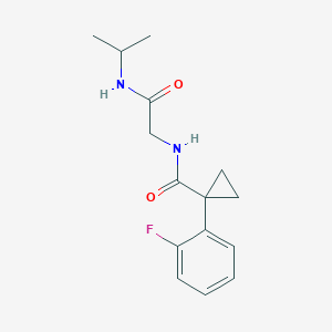 molecular formula C15H19FN2O2 B5402833 1-(2-fluorophenyl)-N-[2-(isopropylamino)-2-oxoethyl]cyclopropanecarboxamide 