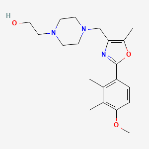 2-(4-{[2-(4-methoxy-2,3-dimethylphenyl)-5-methyl-1,3-oxazol-4-yl]methyl}piperazin-1-yl)ethanol