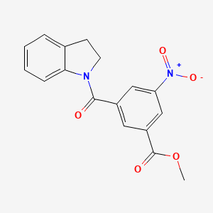 molecular formula C17H14N2O5 B5402848 methyl 3-(2,3-dihydro-1H-indol-1-ylcarbonyl)-5-nitrobenzoate 