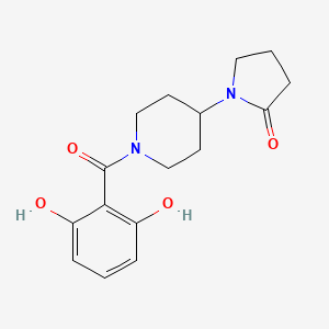 molecular formula C16H20N2O4 B5402851 1-[1-(2,6-dihydroxybenzoyl)piperidin-4-yl]pyrrolidin-2-one 