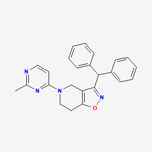 molecular formula C24H22N4O B5402867 3-(diphenylmethyl)-5-(2-methylpyrimidin-4-yl)-4,5,6,7-tetrahydroisoxazolo[4,5-c]pyridine 