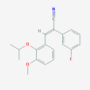 molecular formula C19H18FNO2 B5402928 2-(3-fluorophenyl)-3-(2-isopropoxy-3-methoxyphenyl)acrylonitrile 