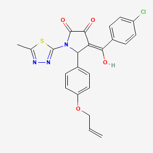 molecular formula C23H18ClN3O4S B5402936 5-[4-(allyloxy)phenyl]-4-(4-chlorobenzoyl)-3-hydroxy-1-(5-methyl-1,3,4-thiadiazol-2-yl)-1,5-dihydro-2H-pyrrol-2-one 