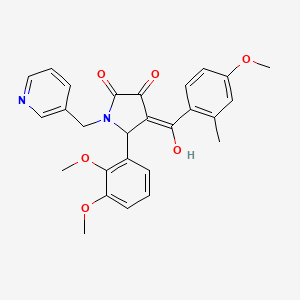 molecular formula C27H26N2O6 B5402969 5-(2,3-dimethoxyphenyl)-3-hydroxy-4-(4-methoxy-2-methylbenzoyl)-1-(3-pyridinylmethyl)-1,5-dihydro-2H-pyrrol-2-one 