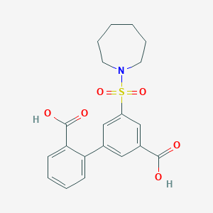 molecular formula C20H21NO6S B5403000 5'-(azepan-1-ylsulfonyl)biphenyl-2,3'-dicarboxylic acid 