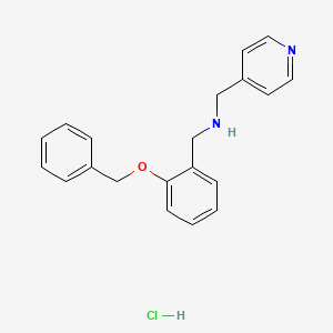 molecular formula C20H21ClN2O B5403014 [2-(benzyloxy)benzyl](4-pyridinylmethyl)amine hydrochloride 