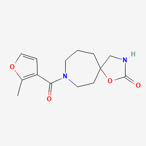 molecular formula C14H18N2O4 B5403035 8-(2-methyl-3-furoyl)-1-oxa-3,8-diazaspiro[4.6]undecan-2-one 