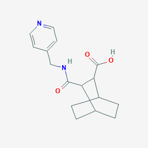 molecular formula C16H20N2O3 B5403052 3-{[(4-pyridinylmethyl)amino]carbonyl}bicyclo[2.2.2]octane-2-carboxylic acid 