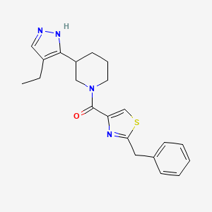 1-[(2-benzyl-1,3-thiazol-4-yl)carbonyl]-3-(4-ethyl-1H-pyrazol-5-yl)piperidine