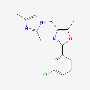 molecular formula C16H16ClN3O B5403075 2-(3-chlorophenyl)-4-[(2,4-dimethyl-1H-imidazol-1-yl)methyl]-5-methyl-1,3-oxazole 