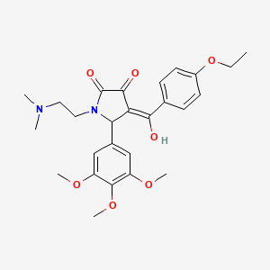 molecular formula C26H32N2O7 B5403111 1-[2-(dimethylamino)ethyl]-4-(4-ethoxybenzoyl)-3-hydroxy-5-(3,4,5-trimethoxyphenyl)-1,5-dihydro-2H-pyrrol-2-one 