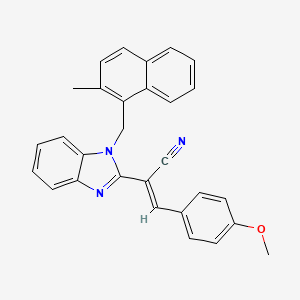 molecular formula C29H23N3O B5403126 3-(4-methoxyphenyl)-2-{1-[(2-methyl-1-naphthyl)methyl]-1H-benzimidazol-2-yl}acrylonitrile 