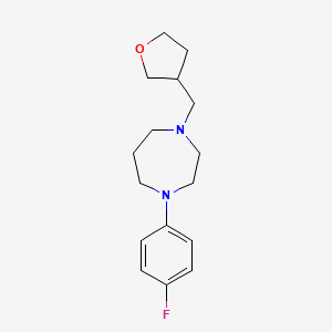 molecular formula C16H23FN2O B5403140 1-(4-fluorophenyl)-4-(tetrahydro-3-furanylmethyl)-1,4-diazepane 