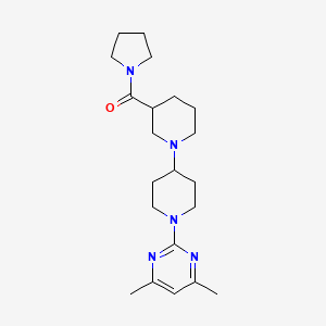 molecular formula C21H33N5O B5403151 1'-(4,6-dimethylpyrimidin-2-yl)-3-(pyrrolidin-1-ylcarbonyl)-1,4'-bipiperidine 