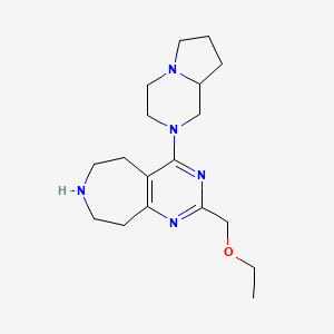 molecular formula C18H29N5O B5403176 2-(ethoxymethyl)-4-(hexahydropyrrolo[1,2-a]pyrazin-2(1H)-yl)-6,7,8,9-tetrahydro-5H-pyrimido[4,5-d]azepine dihydrochloride 