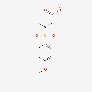 molecular formula C11H15NO5S B5403188 N-[(4-ethoxyphenyl)sulfonyl]-N-methylglycine 