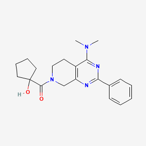molecular formula C21H26N4O2 B5403193 1-{[4-(dimethylamino)-2-phenyl-5,8-dihydropyrido[3,4-d]pyrimidin-7(6H)-yl]carbonyl}cyclopentanol 