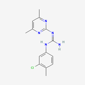 molecular formula C14H16ClN5 B5403197 N-(3-chloro-4-methylphenyl)-N'-(4,6-dimethyl-2-pyrimidinyl)guanidine 